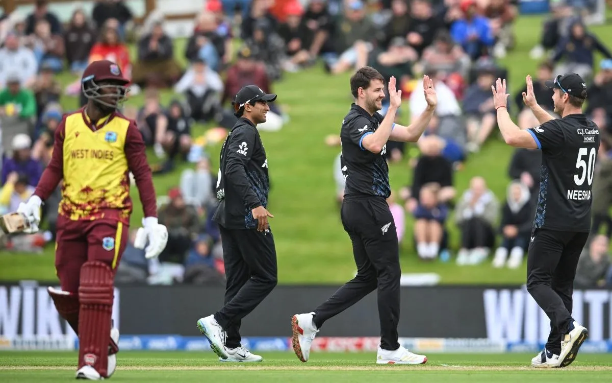 NZ vs WI: जैकब डफी के दम पर न्यूजीलैंड ने पांचवें T20I मे वेस्टइंडीज कौ रौंदा,3-1 से जीती सीरीज