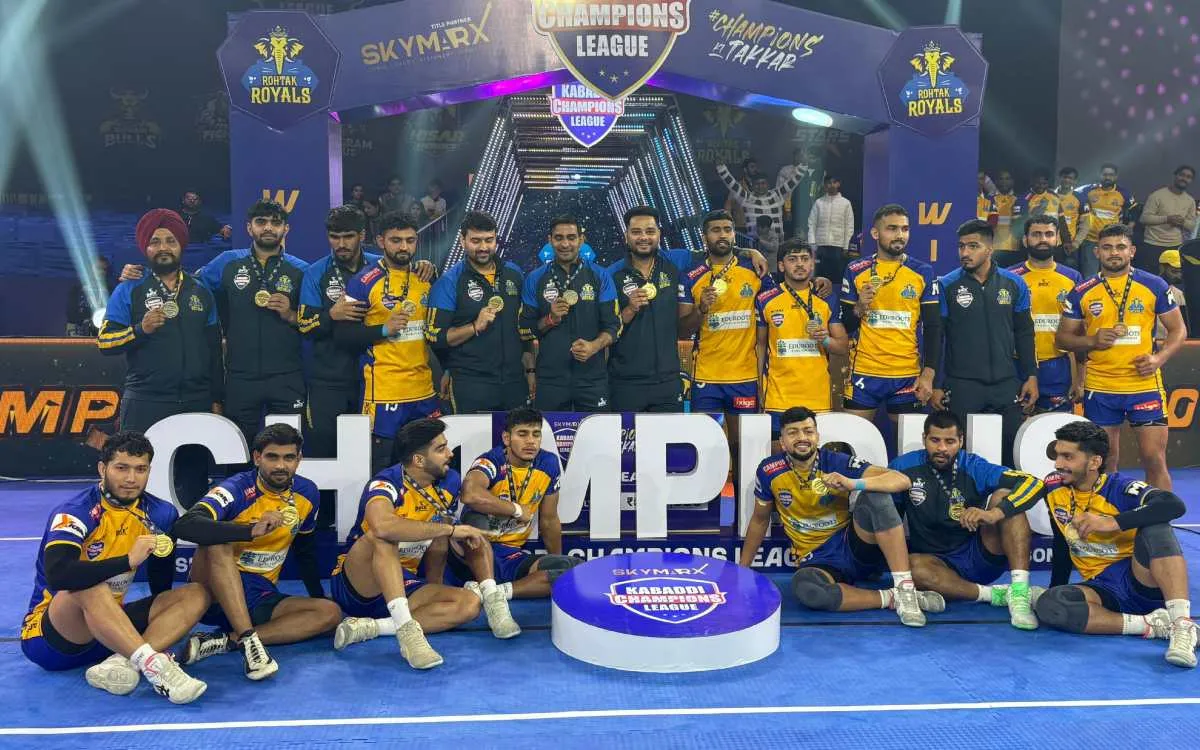 रोहतक रॉयल्स कड़े मुकाबले में भिवानी बुल्स को हराकर बनी Kabaddi Champions Leagueचैंपियन